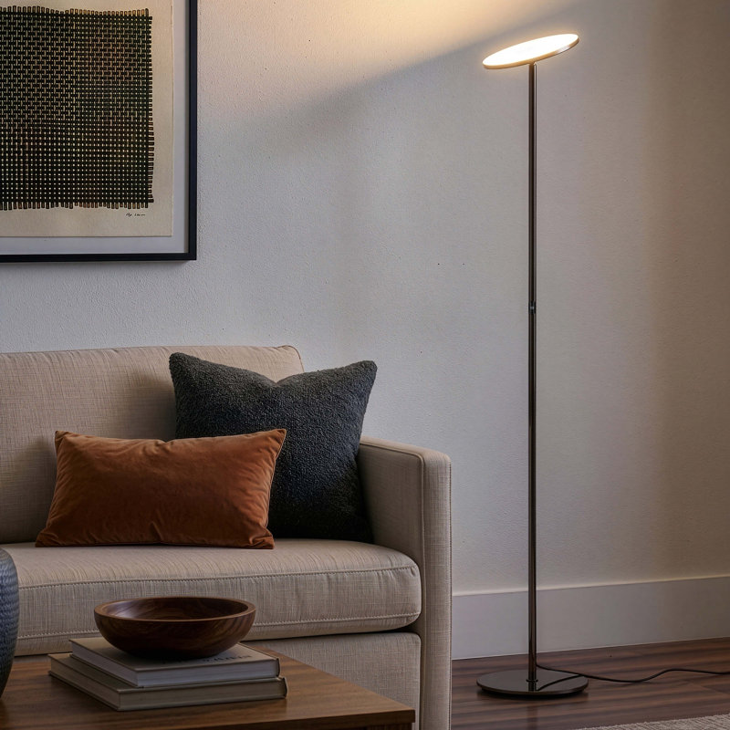 Lampe sur pied à DEL à intensité variable avec tête réglable Flux, Matte Black