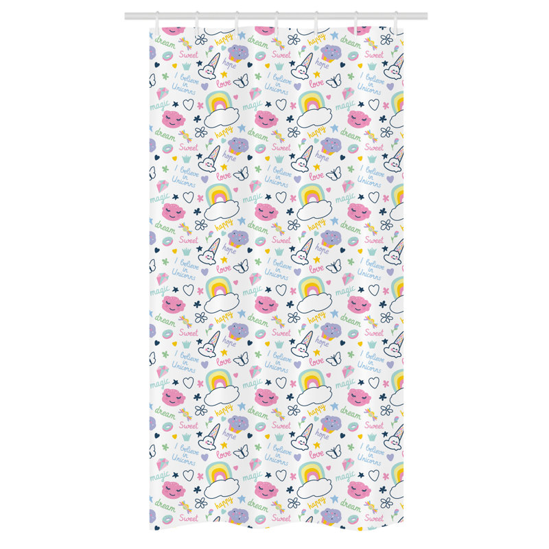 Shower Curtain with Hooks Included, 72" H x 36" W