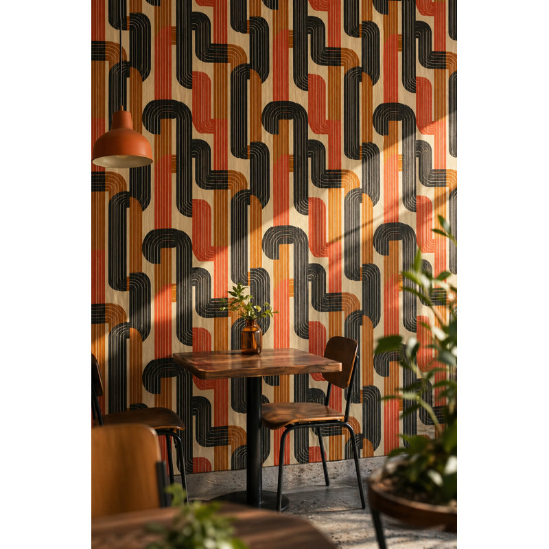 Papier peint moderne Mid Century, Peel and Stick