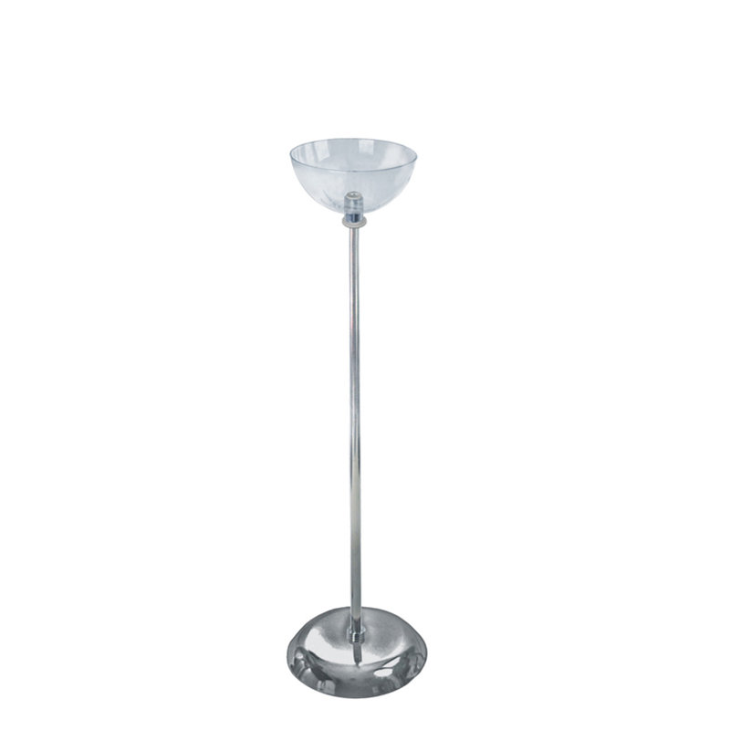 Chrome Single Bowl Floor Display Stand for Office