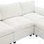 Canapé modulaire 86,5 po en chenille modulaire avec poches de rangement, ensemble de canapé en U à 5 places avec coussins, combinaison libre, canapé nuage moderne avec 2 repose-pieds mobiles pour le salon, appartement-126913250