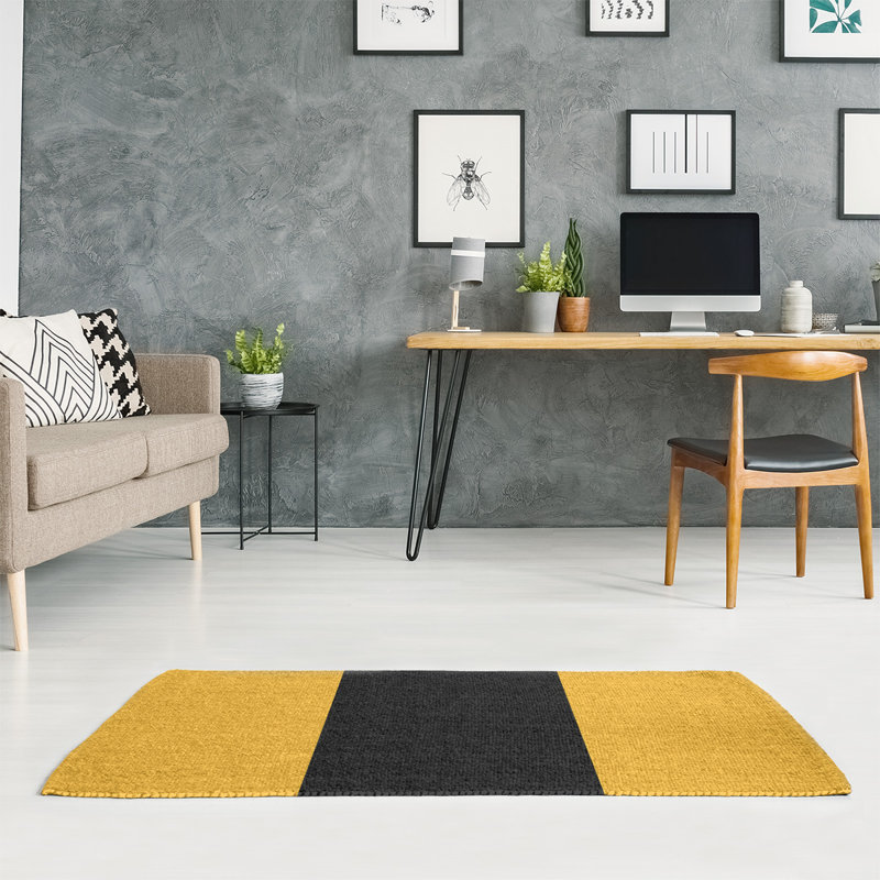 Chenille Striped Indoor Rug, Rectangle 4' x 6'
