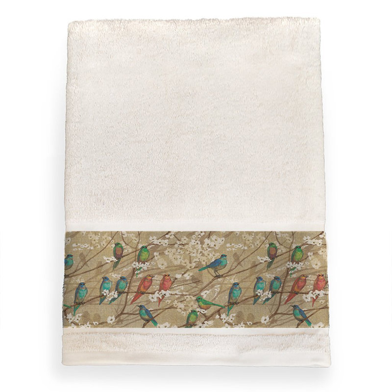 Birds And Blossoms Cotton Midweight Bath Towel