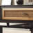 Simple retro rattan woven solid wood tea table
