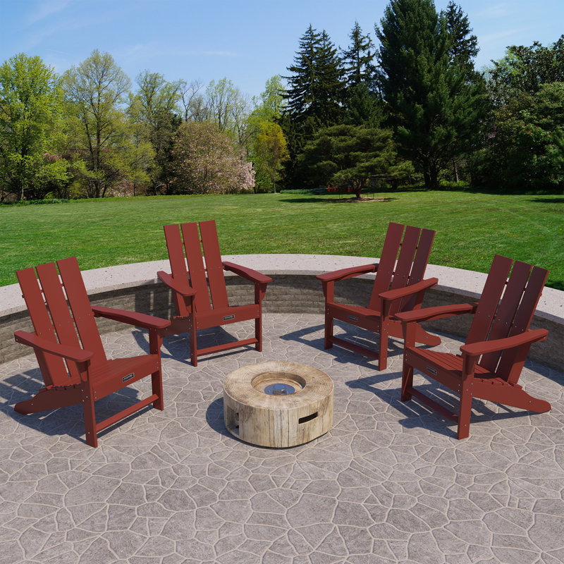 Outdoor Adirondack Chair, Red