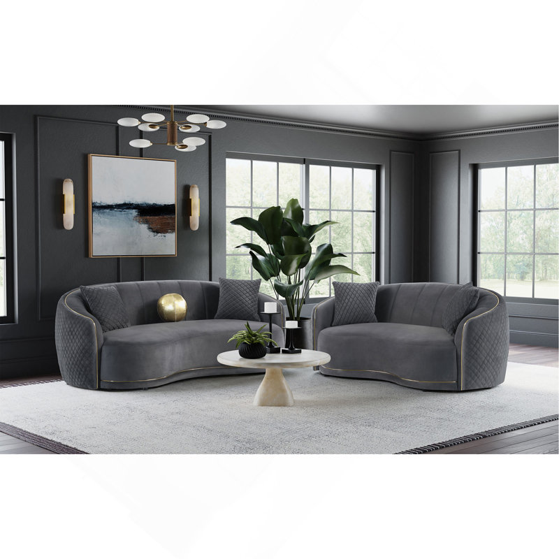 Lorraine 2-Piece Upholstered Sofa Set