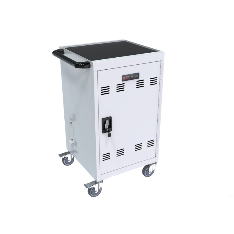 30+2Bay Mobile School Charging Cart Station For Chromebook, Tablet And Laptop Computer With Power Strip Included, Assembly Required