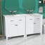 Ensemble de meuble-lavabo double 60 po avec lavabo double 60 po, tablette réglable et portes à fermeture en douceur-1955216417
