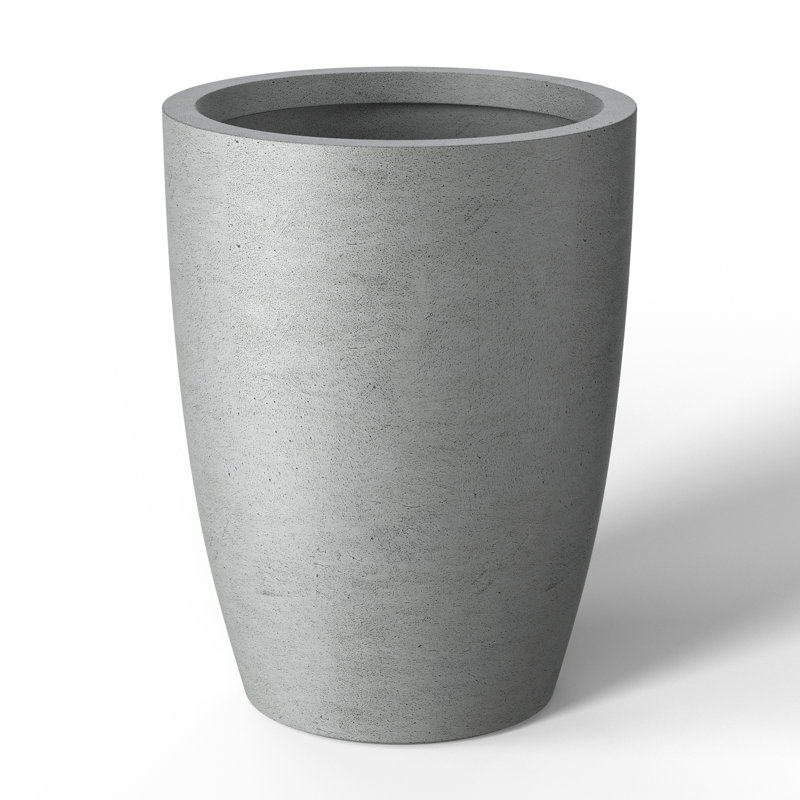 Drumagorgan Handmade Pot Planter, Stone Finish, 18.5" H x 14" W x 14" D