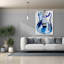  «Electric Blues 4» par Annie Warren, art mural sur toile, 40 po x 54 po