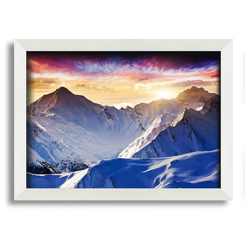 Gerahmtes Leinwandbild Snow Mountains 1