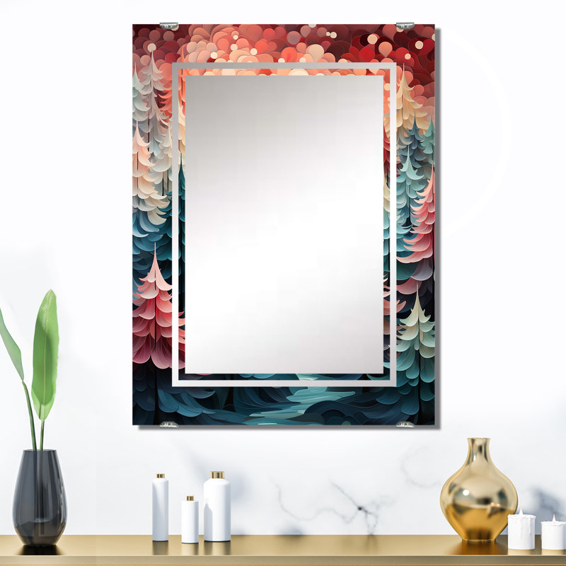 Dala - Miroir mural décoratif pin d'arbre MIR141376, 32 po x 24 po