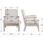 Fauteuil d'appoint 26 po Mid Century