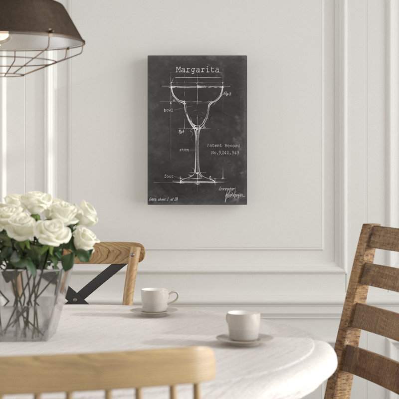 «Barware Blueprint VI», impression sur toile, H 12 po x l 8 po x P 0,75 po, Toile tendue