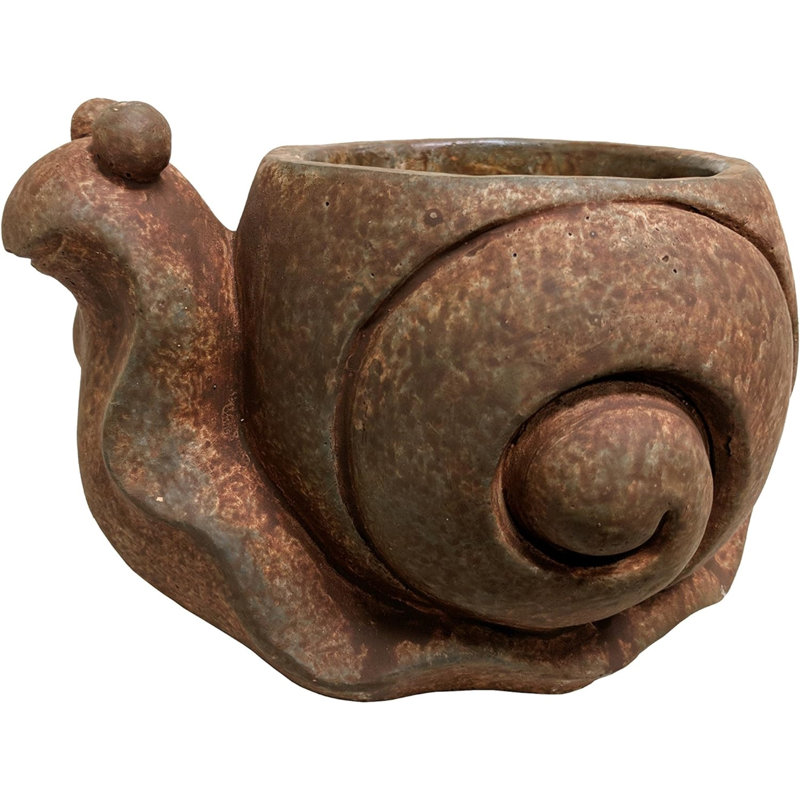 Derwin Statue Planter, 4.25" H x 6" W x 8" D, Rust