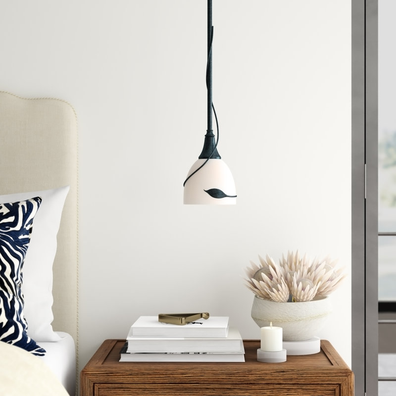 Leaf 1 - Light Single Bell Pendant, Dark Smoke
