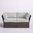 Elodie Fully Assembled 66'' Wide Outdoor Wicker Loveseat with Cushions-1810049249