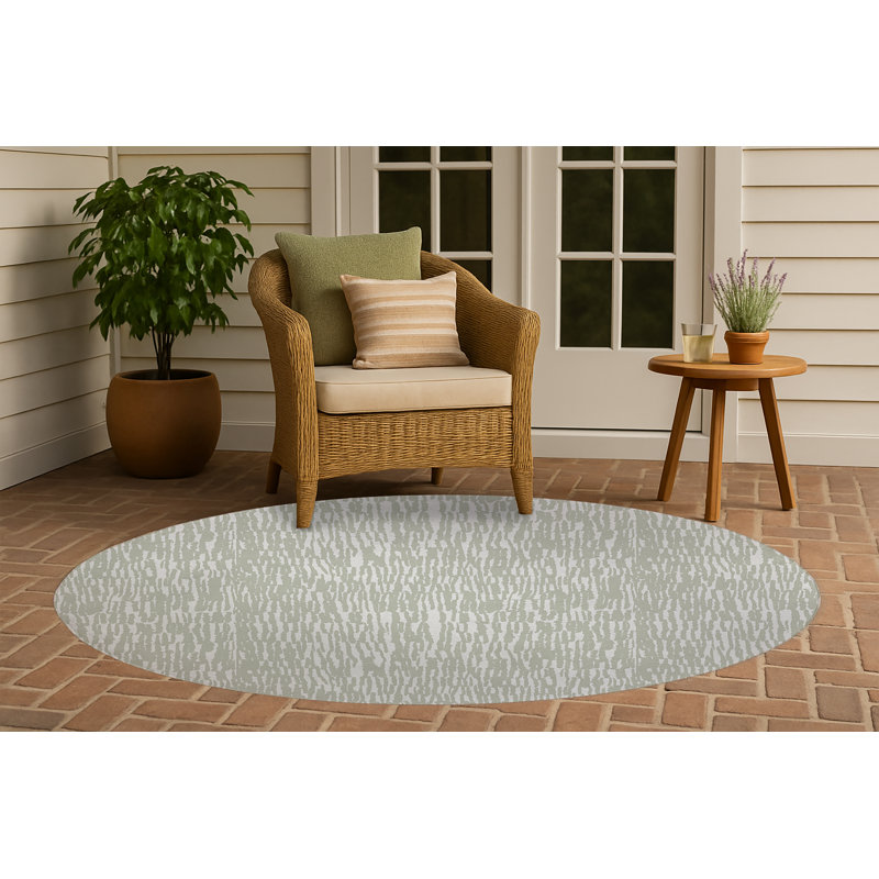 Tapis d'extérieur antidérapant Strands, Rond 5 pi