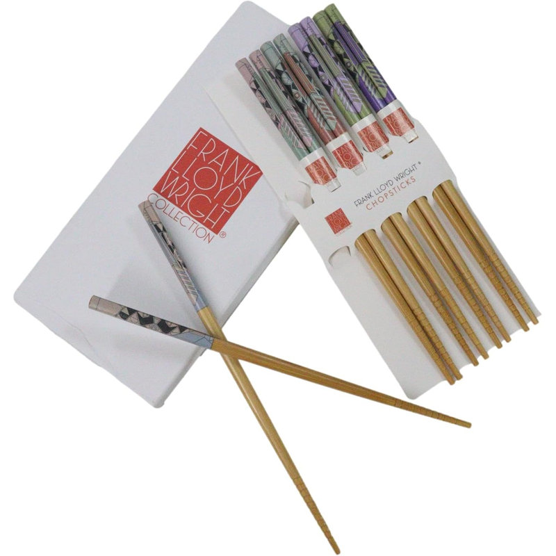 Ensemble de 5 paires de baguettes en bois Frank Wright