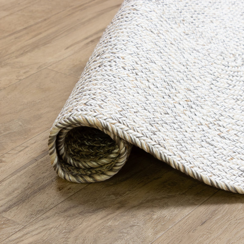 Tapis intérieur / extérieur en polypropylène tressé à la main, Ovale 3 pi x 5 pi