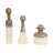Set Of 3 11/16/21" Calista Cream Glaze Bottles