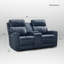 Causeuse inclinable en cuir véritable Ruddie-103995163