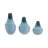 Textured Ceramic Table Vases for Home Decor - Modern Bud Flower Vases for Living Room, Office or Shelf Styling - Green/Light Blue-987323280