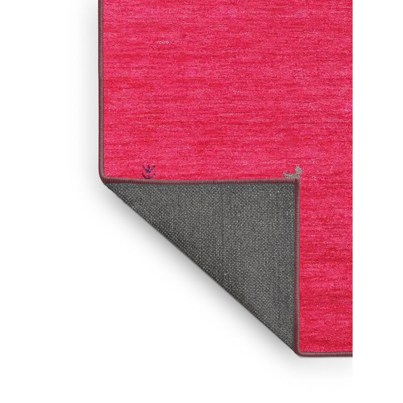 Tapis de zone rose contemporaine Havsa, Rectangle 2 pi x 4 pi