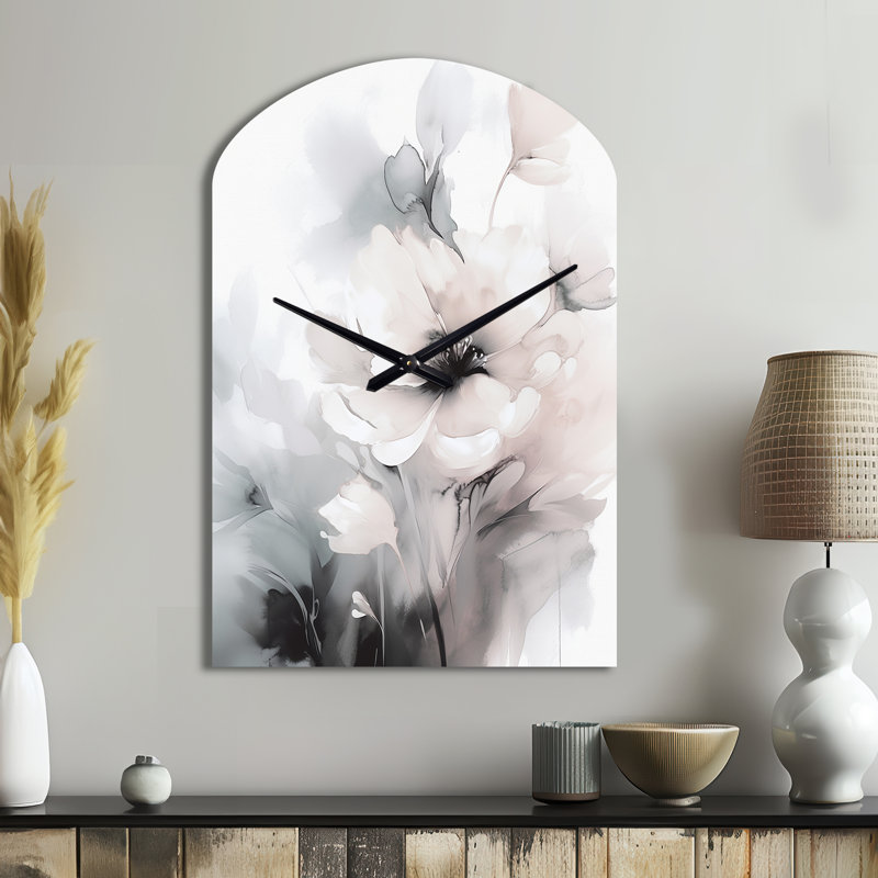 Horloge murale florale douce et douce I - fleur, Grand