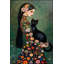 Floral Cat and Woman Colourful Decorative Machine Washable Area Rug-195659549