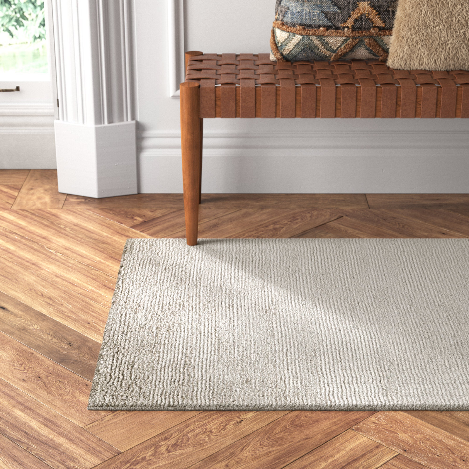 Danberry Light Gray Hand-Tufted Rug, Runner 2'6" x 8'