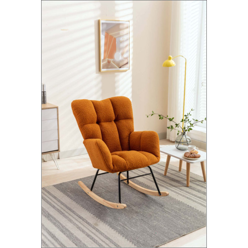 Chaise de chambre de bébé à bascule Teddy, Caramel