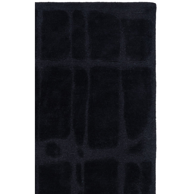 Rodeo Drive 678 Hand Tufted Wool/Cotton Abstract Rug in Black, Runner 2'3" x 8'