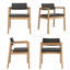 Chaises de salle à manger en bois de chêne 2 pièces Capri-726686102