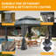 12 pi. L 12 pi. D Pavillon de jardin en acier galvanisé avec double toit-108077743
