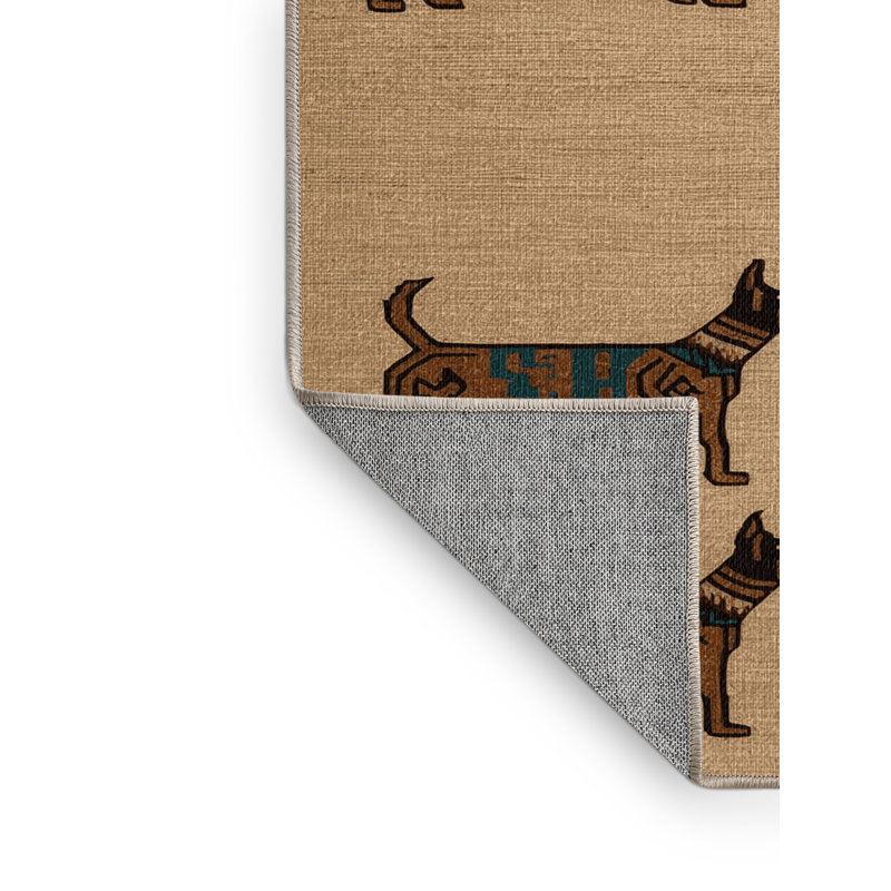 Washable Xoloitzcuintli Dogs Area Rug, Round 7'