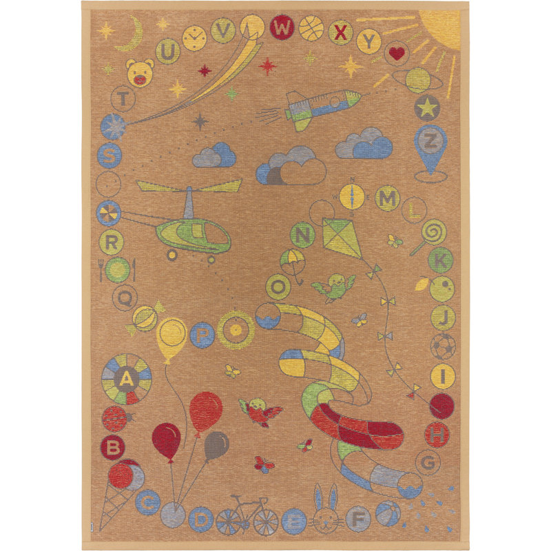 Giuliani Flatweave Gold Rug, Rectangle 140 x 200cm