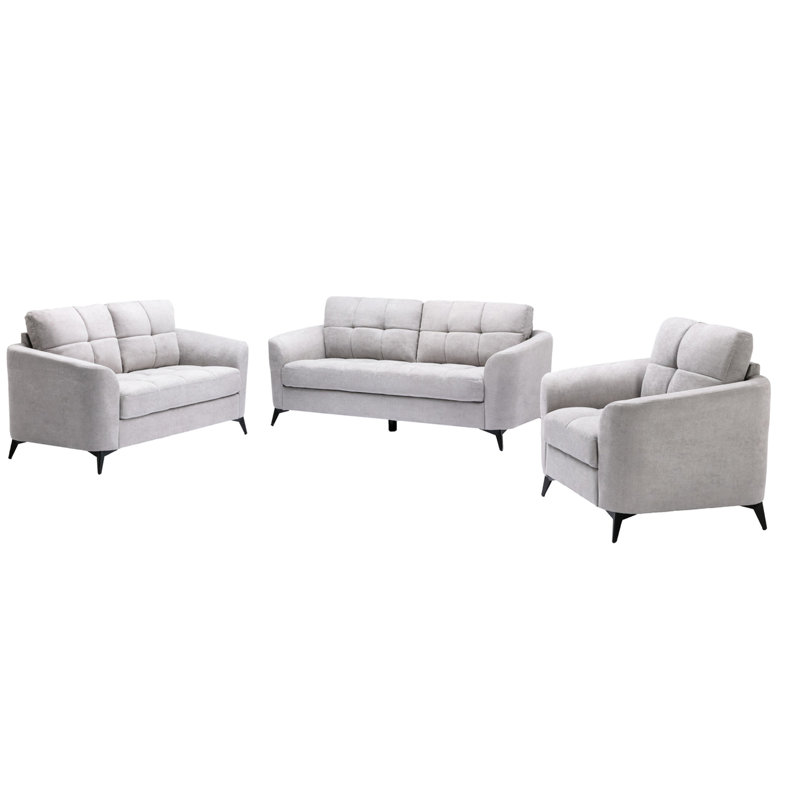 Ensemble de fauteuil Chair en velours gris