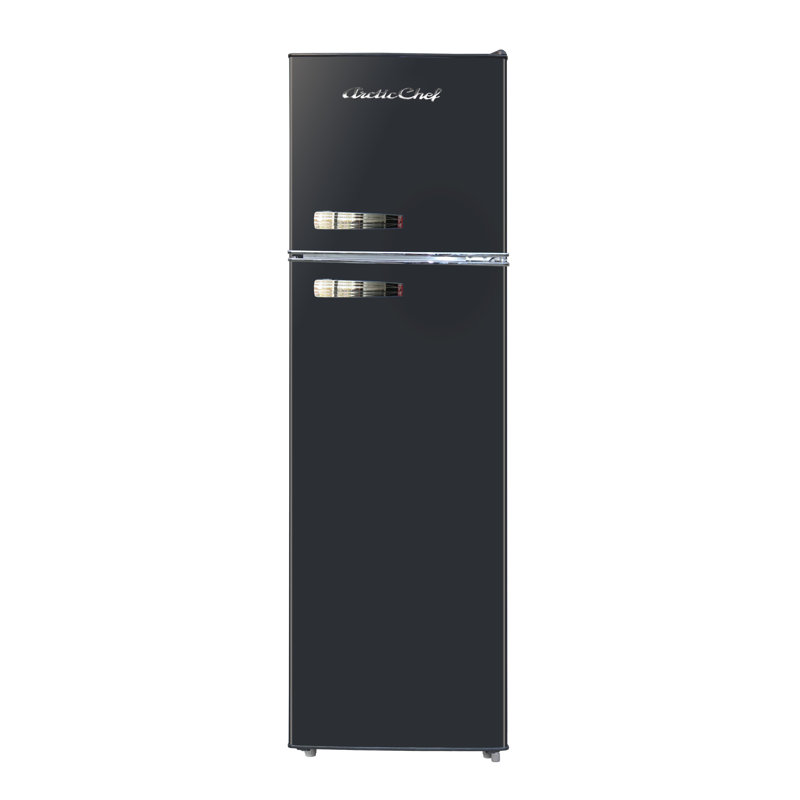 Arctic Chef 10 Cu. Ft. Retro Refrigerator, Top Mount Apartment-Size Fridge, Black