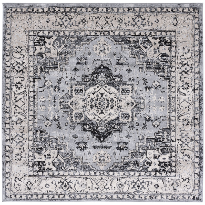 Alby Performance Oriental Rug, Square 6'7"