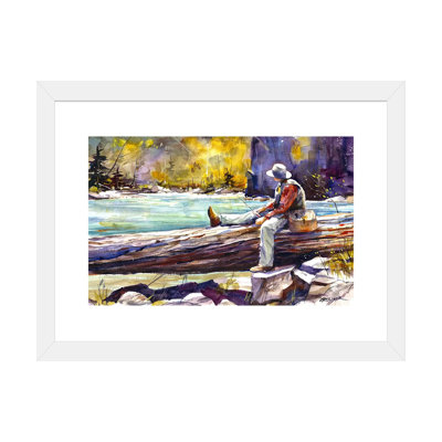 «Fishing Time», reproduction d'art encadrée