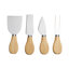 Ensemble de 18 planches de charcuterie en bambou Gibson Home Rustic Inspirations - Bols en céramique, ustensiles