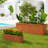 2-Piece Cedar Wood Outdoor Planter Box Set with Drainage, 40-Inch and 72-Inch Rectangular, Brown