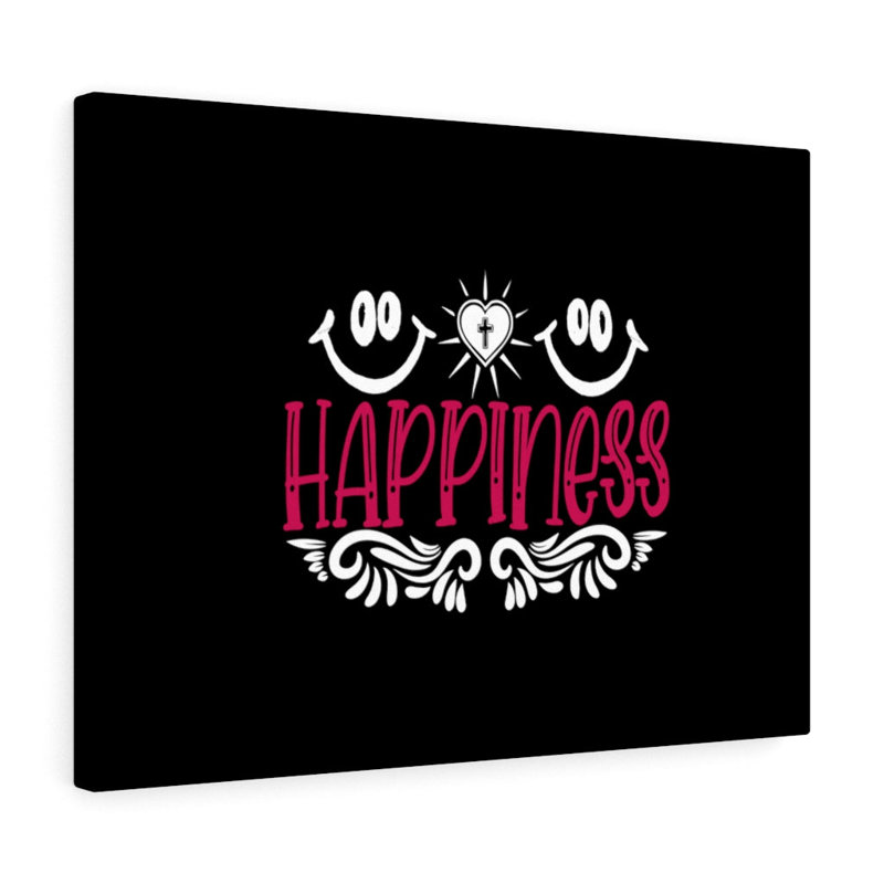Happiness 1 Piece Wrapped Canvas Wall Art, 28cm H x 36cm W