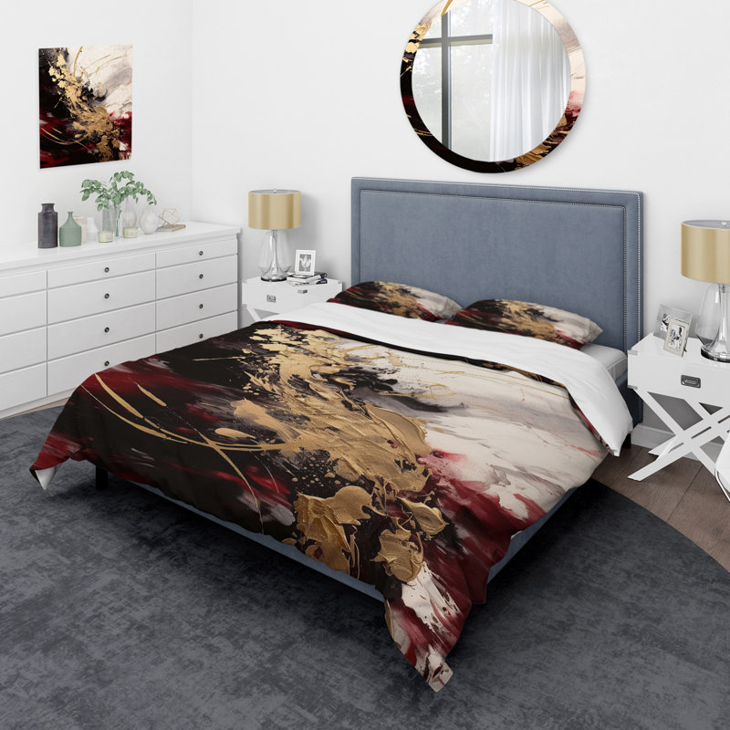  Microfiber / Polyester Duvet Cover Set, Queen Duvet Cover + 2 Standard Shams