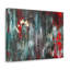 Art abstrait, art texturé doré, blanc, rouge, noir, coups de pinceau, toile-593242884