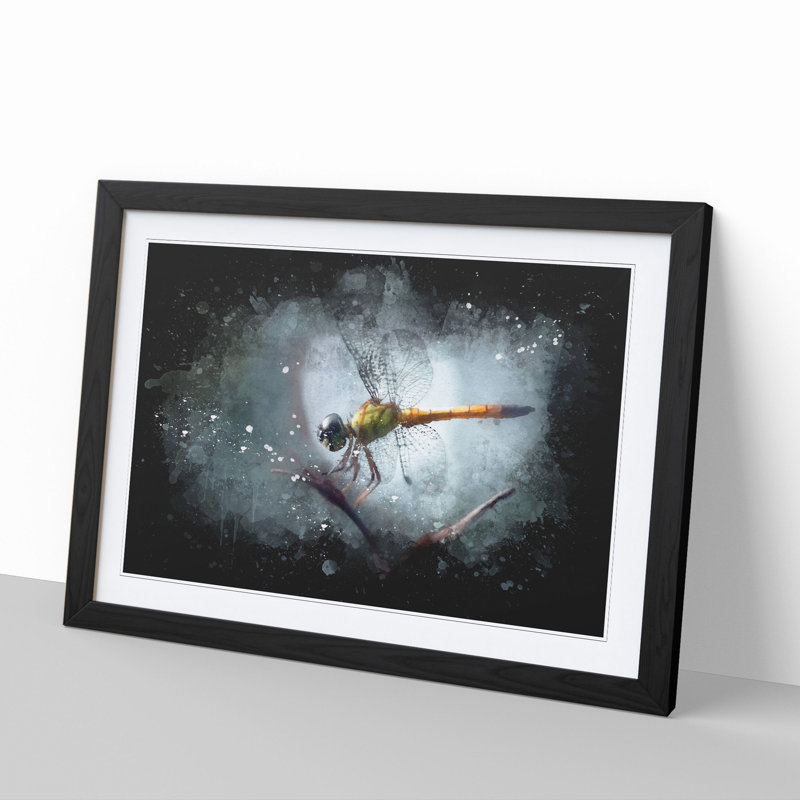 Dragonfly Vol.5 - Framed Print, 65cm H x 90cm W x 2cm D, Black
