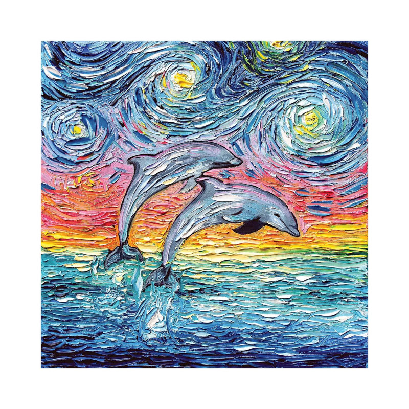 Van Gogh Never Saw Paradise by Aja Trier - Wrapped Canvas Gallery-Wrapped Canvas Giclée, 30.48 cm H x 30.48 cm W