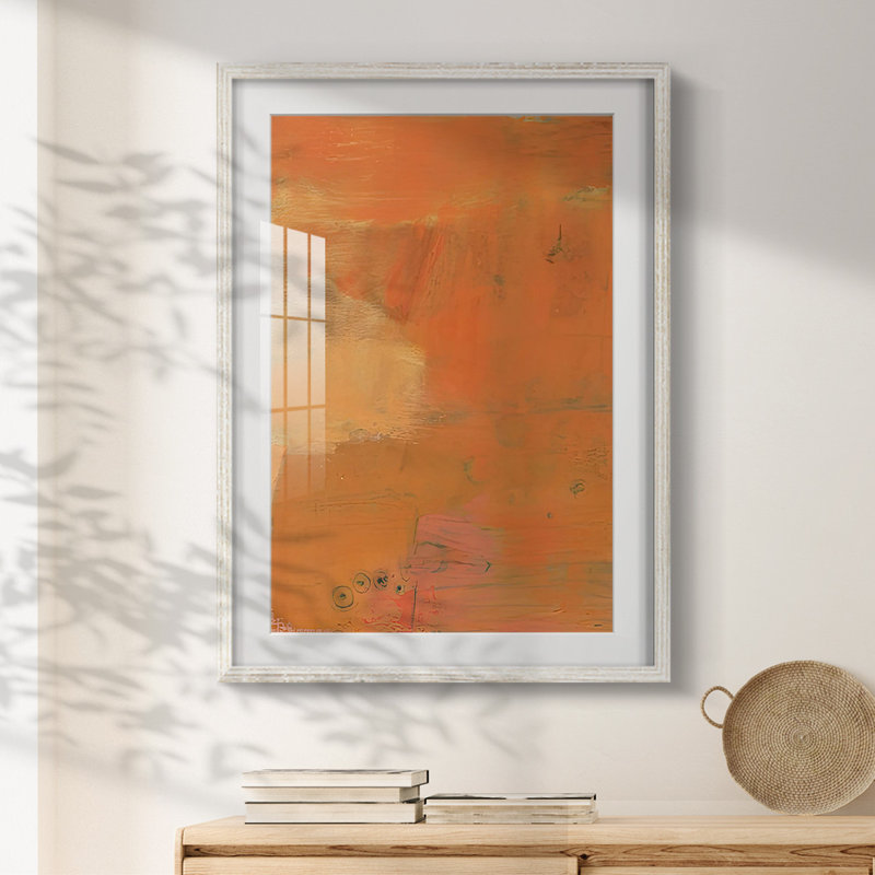 Almon Abstract II - impression encadrée, Blanc, H 28,5 po x l 20,5 po