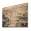 Beige et gris, simple cascade de falaise - panneau de bois en cascade, art mural sur bois de pin naturel-101408227